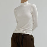 Angora Mock Turtleneck T-Shirt