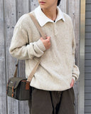 Popping collar knit