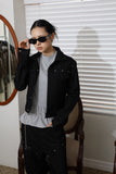 Rivet Crop Denim Jacket
