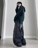 Tei Black String Cargo Denim