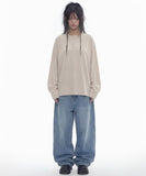 DOT CROSS Embroidered Wide Curved Jeans
