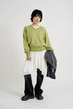 Sober wool v-neck knit