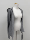 Fleece Hood Neck Wrap Cardigan