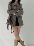 Yev Belted Half Trench Coat
