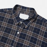 Connie Wrinkle Check Half Shirt