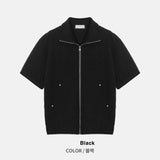 Cozy Rivet Half Zip Up