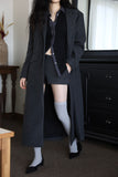Stay line brushed long coat