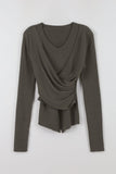 Sentub Wrap V Knit Top