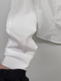 Stitch Pintuck Slim Fit Crop Shirt