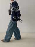 [Belt SET FW] Stern Pintuck Wide Denim Pants