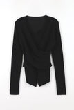 Sentub Wrap V Knit Top