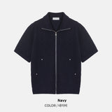 Cozy Rivet Half Zip Up