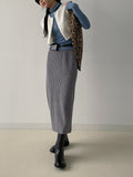 Sketch Ribbed Knit Long Skirt