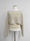 [Tube top SET] Monica Wool Layered Bolero