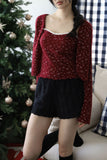 Fluffy lace fur shorts