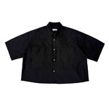 Preppy Crop Half Shirt