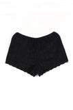 Fluffy lace fur shorts