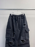 Distress Cargo Banded Denim