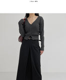 Pencil Pleated Long Skirt