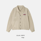 Crop Patch Work Shirt Jacket