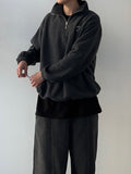 Kuankumas Fleece Half Zip Up Sweatshirt