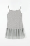 Dot Chiffon Tiered Sleeveless