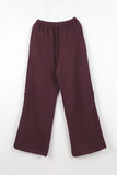 Circle slit brushed pants