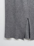 Sketch Ribbed Knit Long Skirt