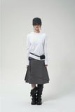 (W) AXIS LAYER BUTTON HOODIE