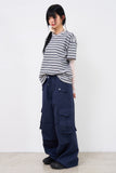 Triangle pocket wide cargo pants