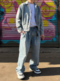 Two-Tuck Medium Washed Denim