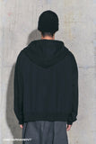 (MADE) Signature embroidery crop hood zip-up