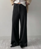 [Brushed Lining] K-Striped Wide Slacks