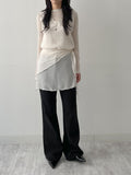 405 Cut-out Bootcut Wide Denim Pants