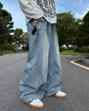 Adjust Banding Denim Pants