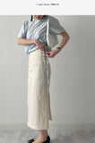 Cookie Button H-Line Long Skirt