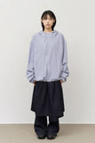 (W) Part Pin Striped Skirt Pants