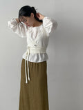 [Fall ver.] Tuba Wrinkle Banding Long Skirt
