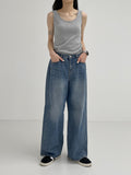 606 Balloon Wrinkle Wide Denim Pants