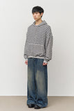 Stone Striped Zip Hoodie