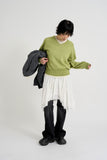 Sober wool v-neck knit