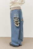 (W) Miffty Damage Wide Denim