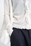 Peaky Ruffle V-neck Cardigan