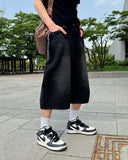Leewoo denim bermuda pants