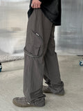 Nylon Round Zipper Pocket Pants