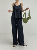 [non-fade] Frill Selvedge Bustier Sleeveless