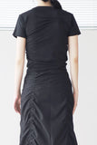 Elan pin tuck shirring t-shirt