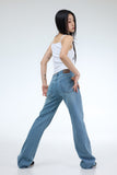 PRTN)Classic mid-rise straight jeans