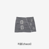 Rachel diagonal zipper skirt