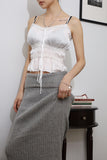 High Roll Up Long Skirt